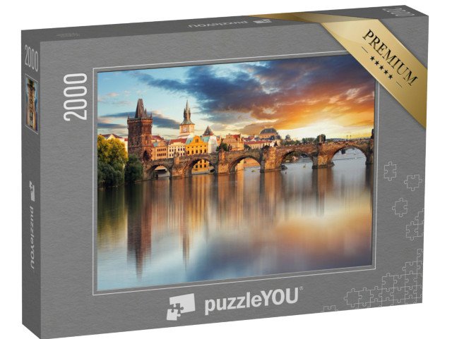 puzzle 2000 dílků „U Karlova mostu, Praha, Česká republika“