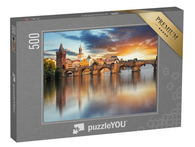 puzzle 500 dílků „U Karlova mostu, Praha, Česká republika“