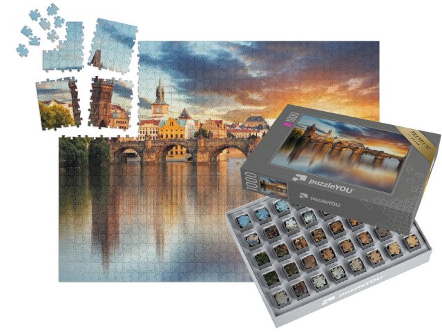 SMART SORTED® | Puzzle 1000 dílků „U Karlova mostu, Praha, Česká republika“