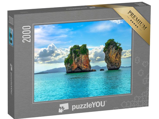 puzzle 2000 dílků „Úchvatný tropický skalnatý ostrov“