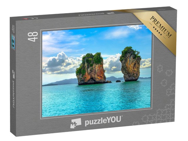 puzzle 48 dílků „Úchvatný tropický skalnatý ostrov“