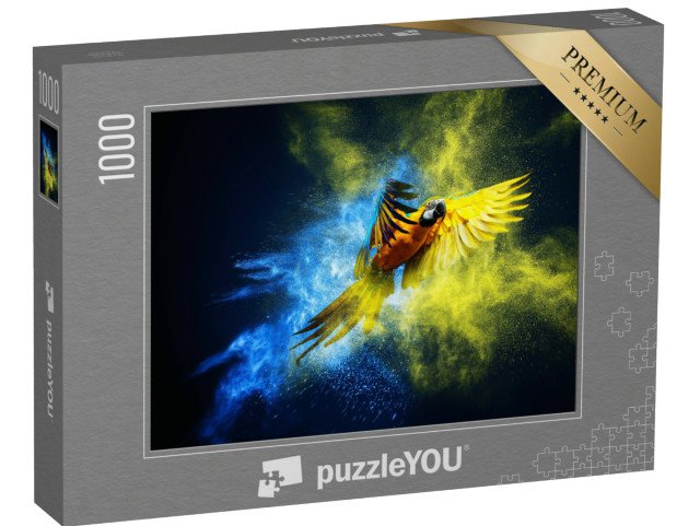 puzzle 1000 dílků „Umělecky ztvárněné, létající makak“
