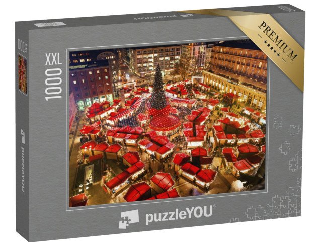 puzzle 1000 dílků XXL „Vánoční trh v kolínské katedrále, Německo“