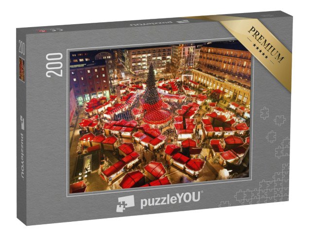 puzzle 200 dílků „Vánoční trh v kolínské katedrále, Německo“