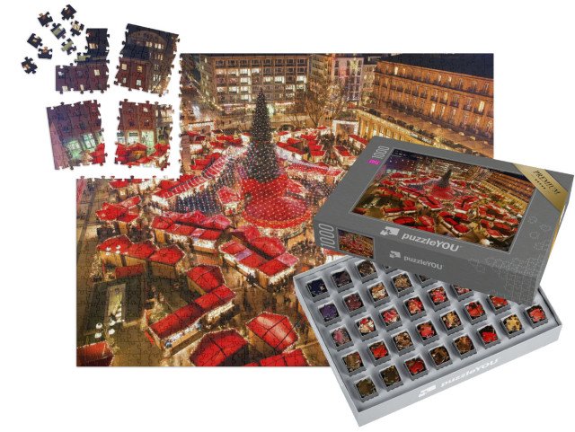SMART SORTED® | Puzzle 1000 dílků „Vánoční trh v kolínské katedrále, Německo“