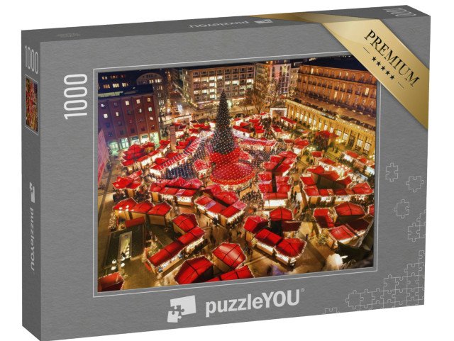 puzzle 1000 dílků „Vánoční trh v kolínské katedrále, Německo“