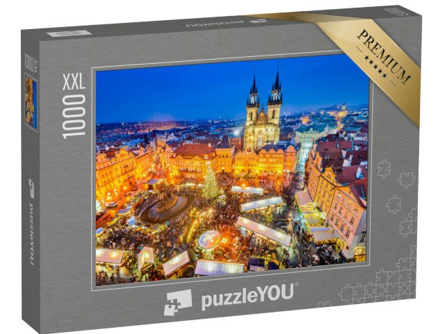 puzzle 1000 dílků XXL „Vánoční trhy v Praze, Česká republika“
