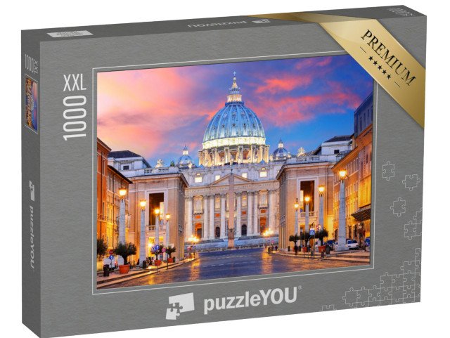 puzzle 1000 dílků XXL „Vatikán ve světle zapadajícího slunce, Itálie“