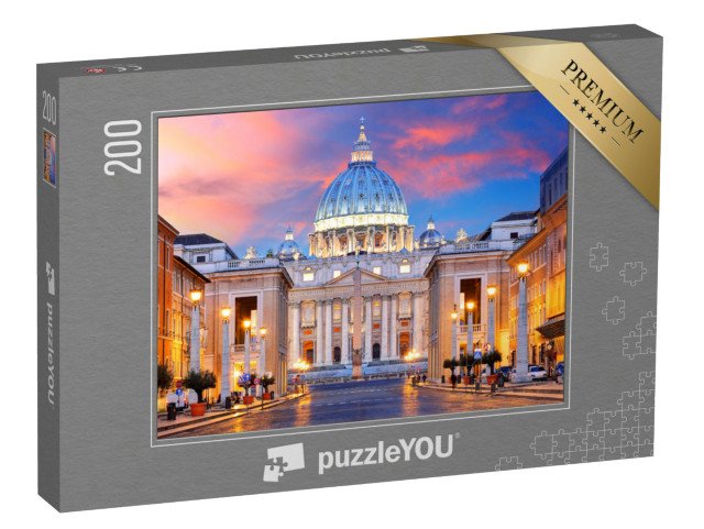 puzzle 200 dílků „Vatikán ve světle zapadajícího slunce, Itálie“