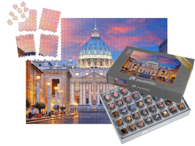 SMART SORTED® | Puzzle 1000 dílků „Vatikán ve světle zapadajícího slunce, Itálie“