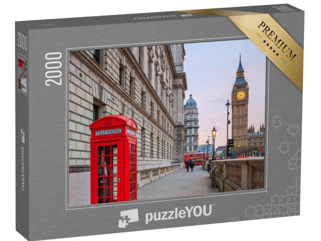 puzzle 2000 dílků „Večerní panorama Londýna s Big Benem a budovou parlamentu, Anglie“