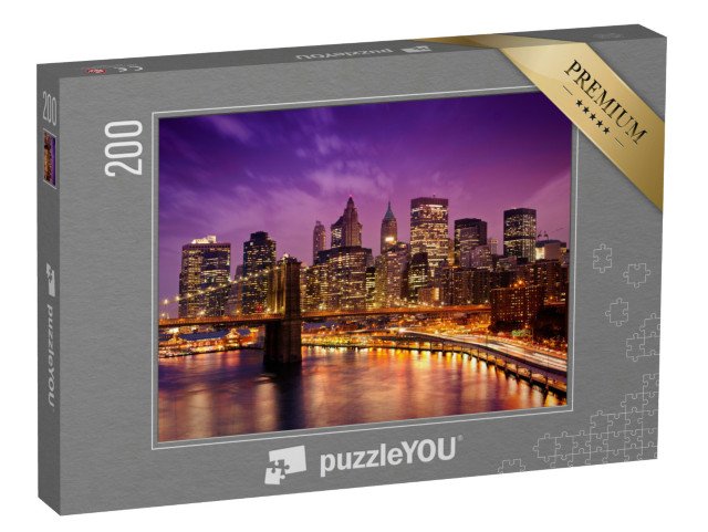 puzzle 200 dílků „Večerní panorama New Yorku, USA“