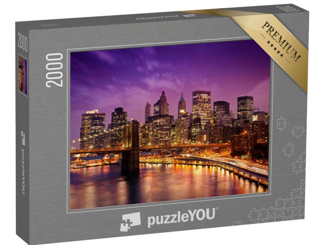 puzzle 2000 dílků „Večerní panorama New Yorku, USA“