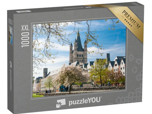 puzzle 1000 dílků XXL „Velký kostel svatého Martina v Kolíně nad Rýnem, Německo“