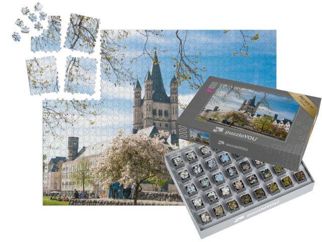SMART SORTED® | Puzzle 1000 dílků „Velký kostel svatého Martina v Kolíně nad Rýnem, Německo“
