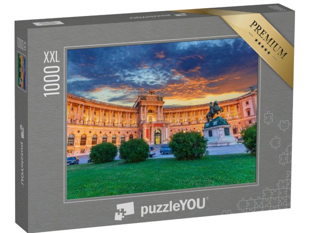 puzzle 1000 dílků XXL „Vídeňský Hofburg za soumraku, Rakousko“