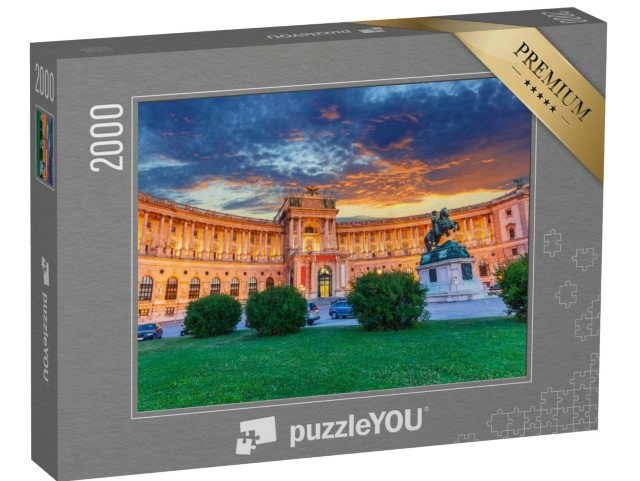 puzzle 2000 dílků „Vídeňský Hofburg za soumraku, Rakousko“