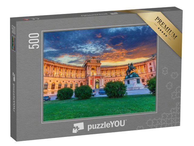 puzzle 500 dílků „Vídeňský Hofburg za soumraku, Rakousko“