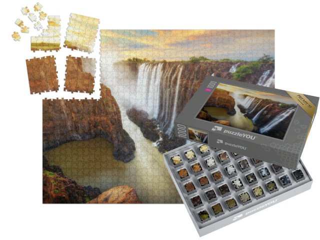 SMART SORTED® | Puzzle 1000 dílků „Viktoriiny vodopády v Zambii a Zimbabwe“