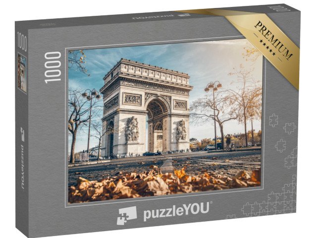 puzzle 1000 dílků „Vítězný oblouk, podzimní Paříž, Francie“