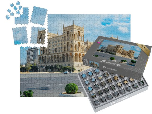 SMART SORTED® | Puzzle 1000 dílků „Vládní budova Ázerbájdžánu, Baku“