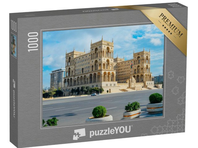 puzzle 1000 dílků „Vládní budova Ázerbájdžánu, Baku“