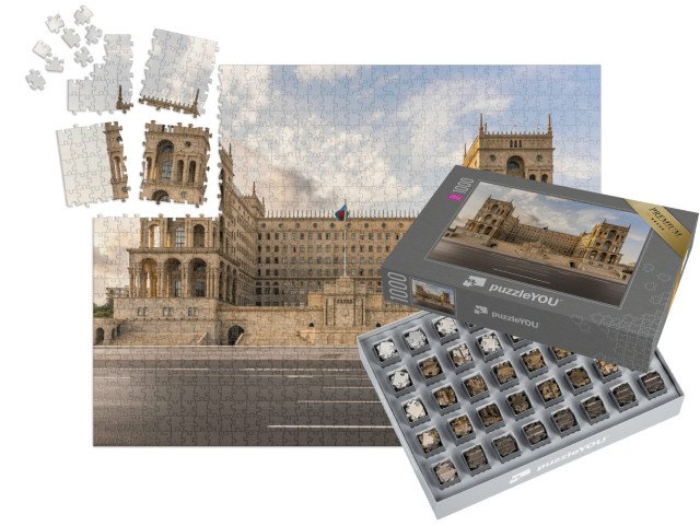 SMART SORTED® | Puzzle 1000 dílků „Vládní budova v Baku, Ázerbájdžán“