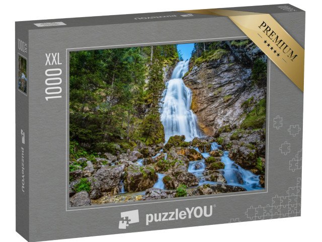 puzzle 1000 dílků XXL „Vodopád u Kenzenhütte, Ammergau Allgäuské Alpy“