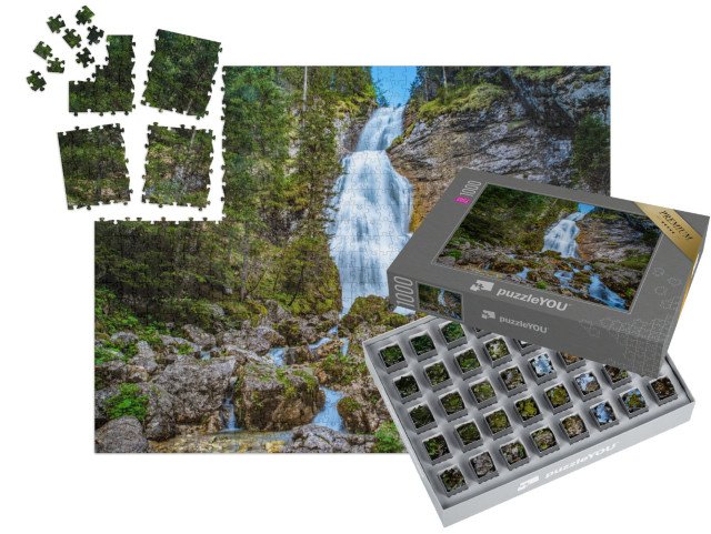 SMART SORTED® | Puzzle 1000 dílků „Vodopád u Kenzenhütte, Ammergau Allgäuské Alpy“