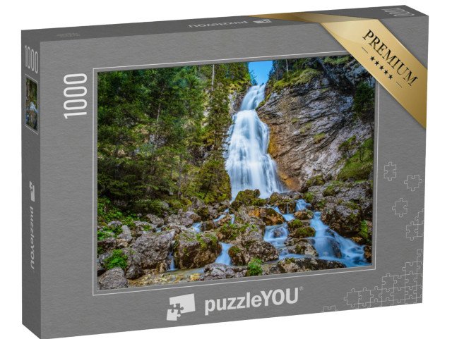 puzzle 1000 dílků „Vodopád u Kenzenhütte, Ammergau Allgäuské Alpy“