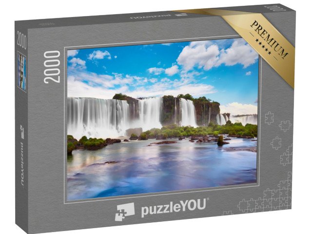 puzzle 2000 dílků „Vodopády Iguazu v Argentině, pohled z Ďáblova chřtánu“