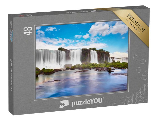 puzzle 48 dílků „Vodopády Iguazu v Argentině, pohled z Ďáblova chřtánu“