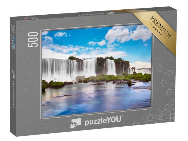 puzzle 500 dílků „Vodopády Iguazu v Argentině, pohled z Ďáblova chřtánu“