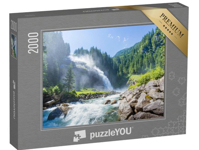 puzzle 2000 dílků „Vodopády Krimml v Národním parku Vysoké Taury, Salcbursko, Rakousko“