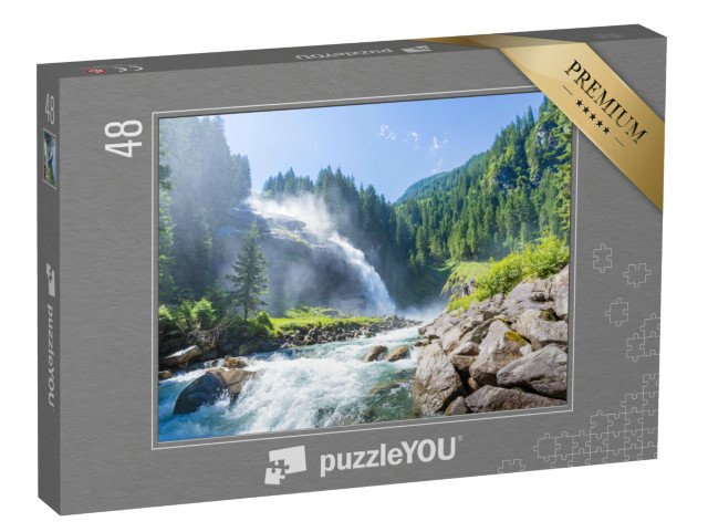 puzzle 48 dílků „Vodopády Krimml v Národním parku Vysoké Taury, Salcbursko, Rakousko“