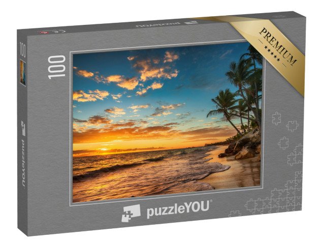 puzzle 100 dílků „Východ slunce na tropickém ostrově“
