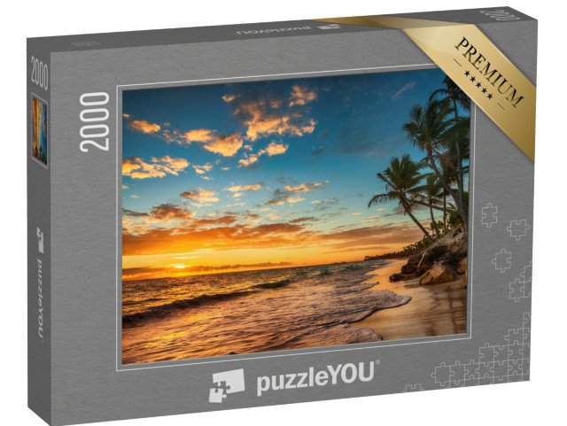puzzle 2000 dílků „Východ slunce na tropickém ostrově“