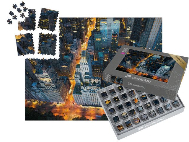 SMART SORTED® | Puzzle 1000 dílků „Východ slunce nad Central Parkem a Upper East Side Manhattan, New York“