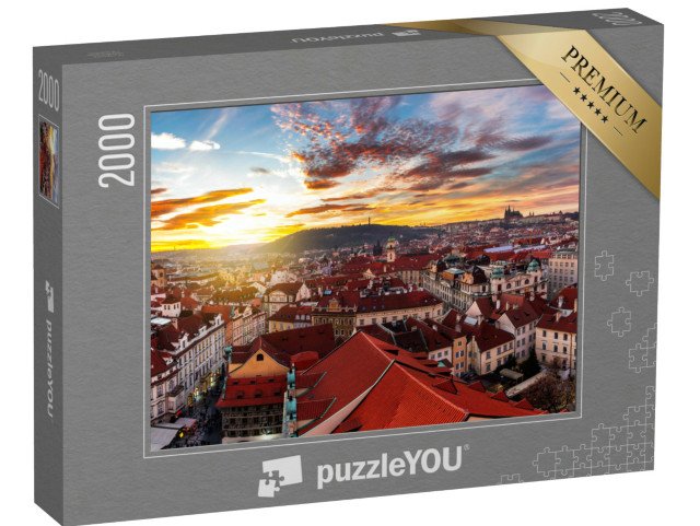 puzzle 2000 dílků „Východ slunce nad Prahou, Česká republika“