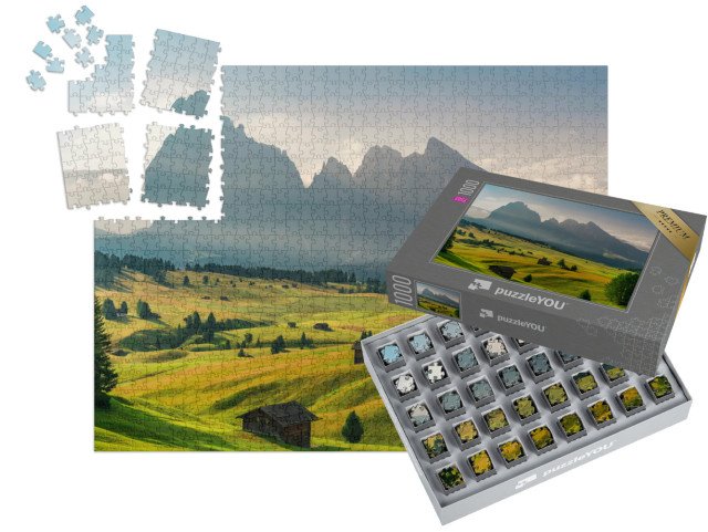 SMART SORTED® | Puzzle 1000 dílků „Východ slunce v létě v Dolomitech, Itálie“