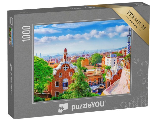 puzzle 1000 dílků „Výhled na Barcelonu z parku Güell, Španělsko“