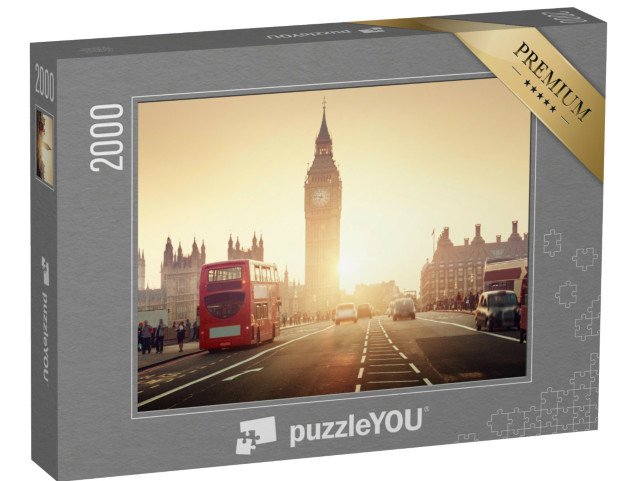 puzzle 2000 dílků „Westminsterský most při západu slunce, Londýn, Anglie“