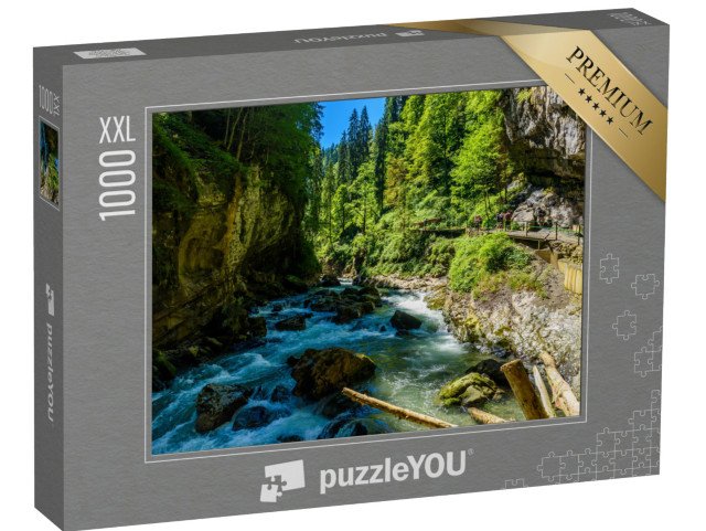puzzle 1000 dílků XXL „Wilde Breitachklamm, Bavorsko, Německo“