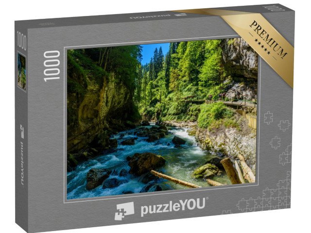 puzzle „Wilde Breitachklamm, Bavorsko, Německo“