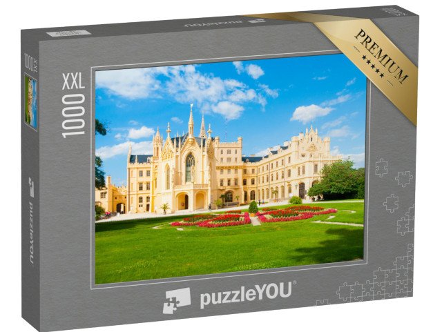 puzzle 1000 dílků XXL „Zámek Lednice za slunečného letního dne, Morava, Česká republika“