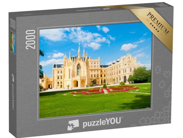 puzzle 2000 dílků „Zámek Lednice za slunečného letního dne, Morava, Česká republika“