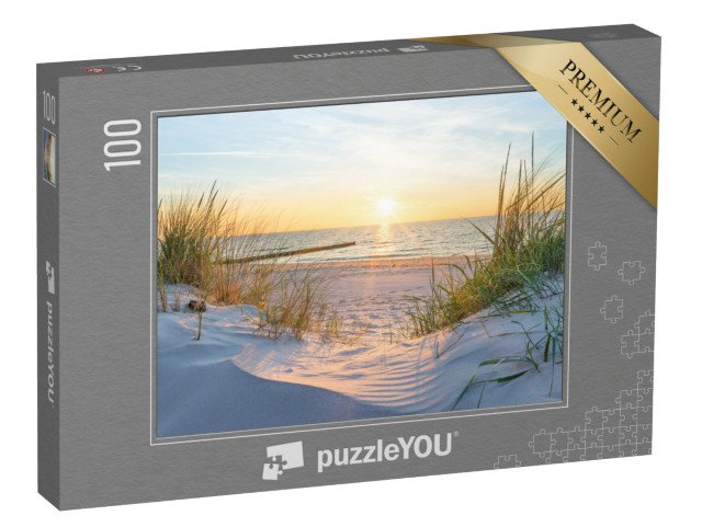 puzzle 100 dílků „Západ slunce na pláži Baltského moře“