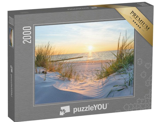 puzzle 2000 dílků „Západ slunce na pláži Baltského moře“