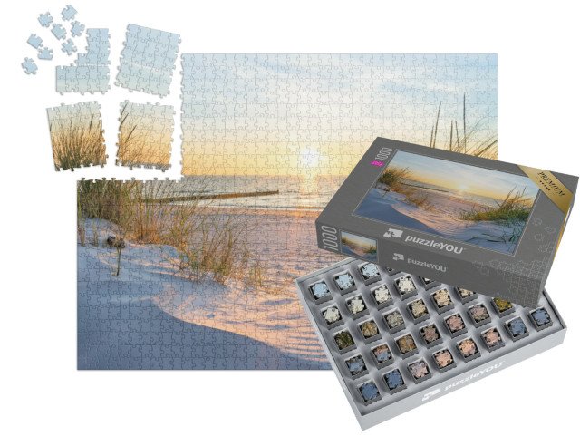 SMART SORTED® | Puzzle 1000 dílků „Západ slunce na pláži Baltského moře“