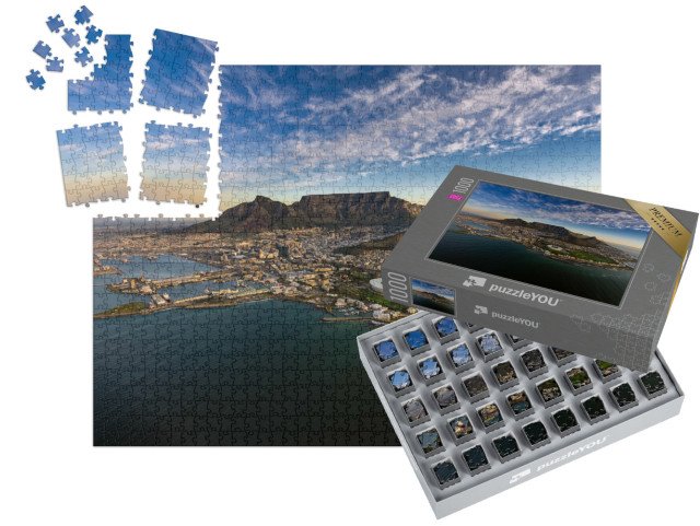 SMART SORTED® | Puzzle 1000 dílků „Západ slunce na Stolové hoře, Kapské Město, Jihoafrická republika“